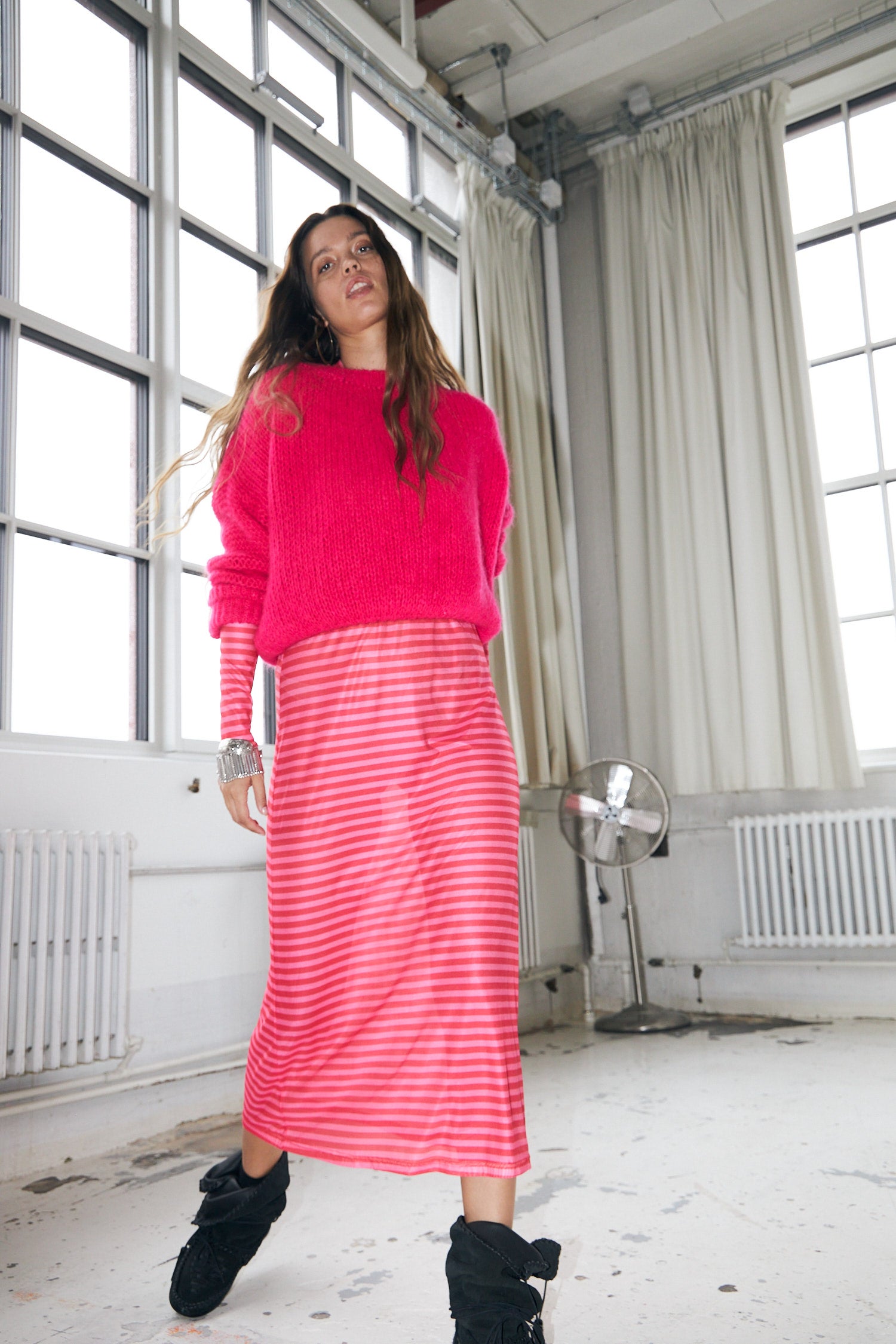 IsoldeLL Knit Jumper - Neon Pink