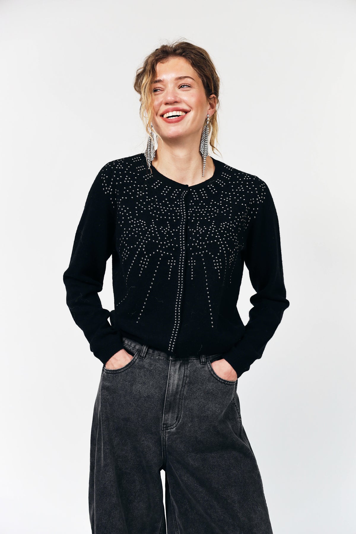 Lollys Laundry JudeLL Knit Cardigan Cardigan  99 Black