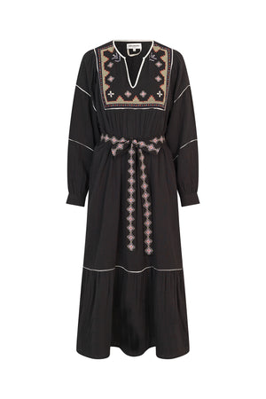 Lollys Laundry LatourLL Maxi Dress LS Dress 99 Black
