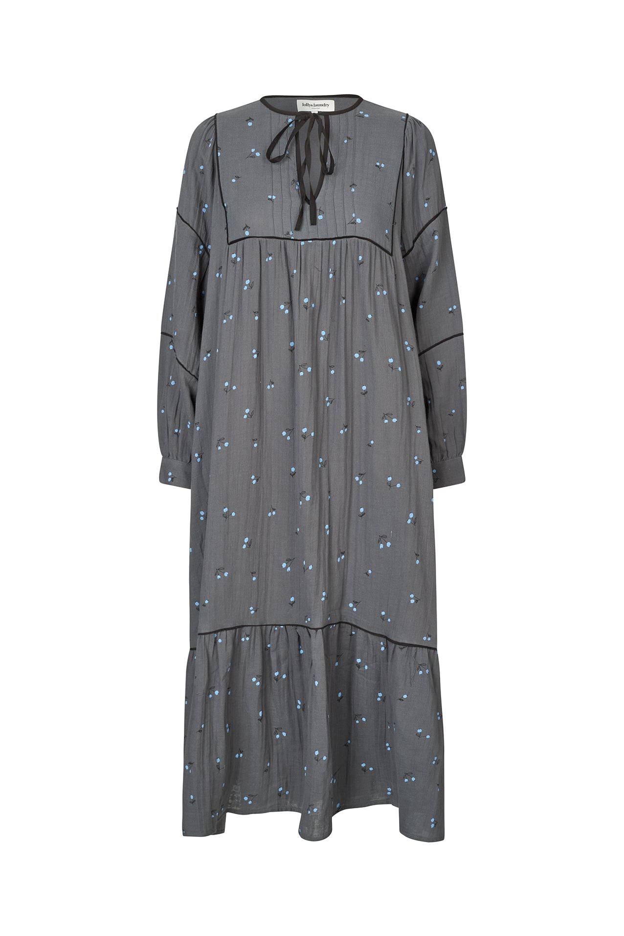 Lollys Laundry LatourLL Maxi Dress LS Dress 10 Grey