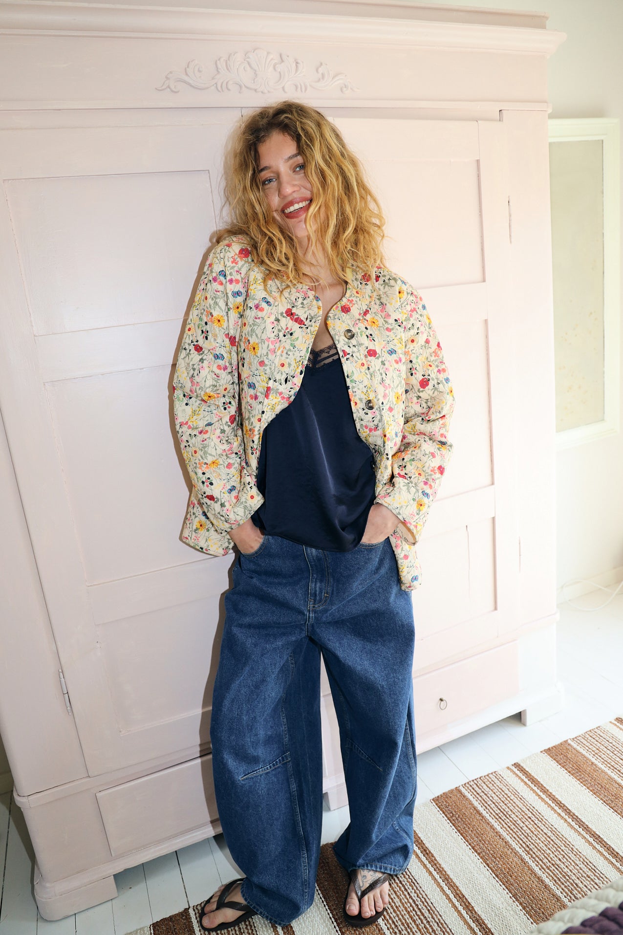 ジャケット・ブルゾン Soor ploom QuiltedJacket Floral Print 8y LilyLL quilted jacket with floral print | Lollys Laundry