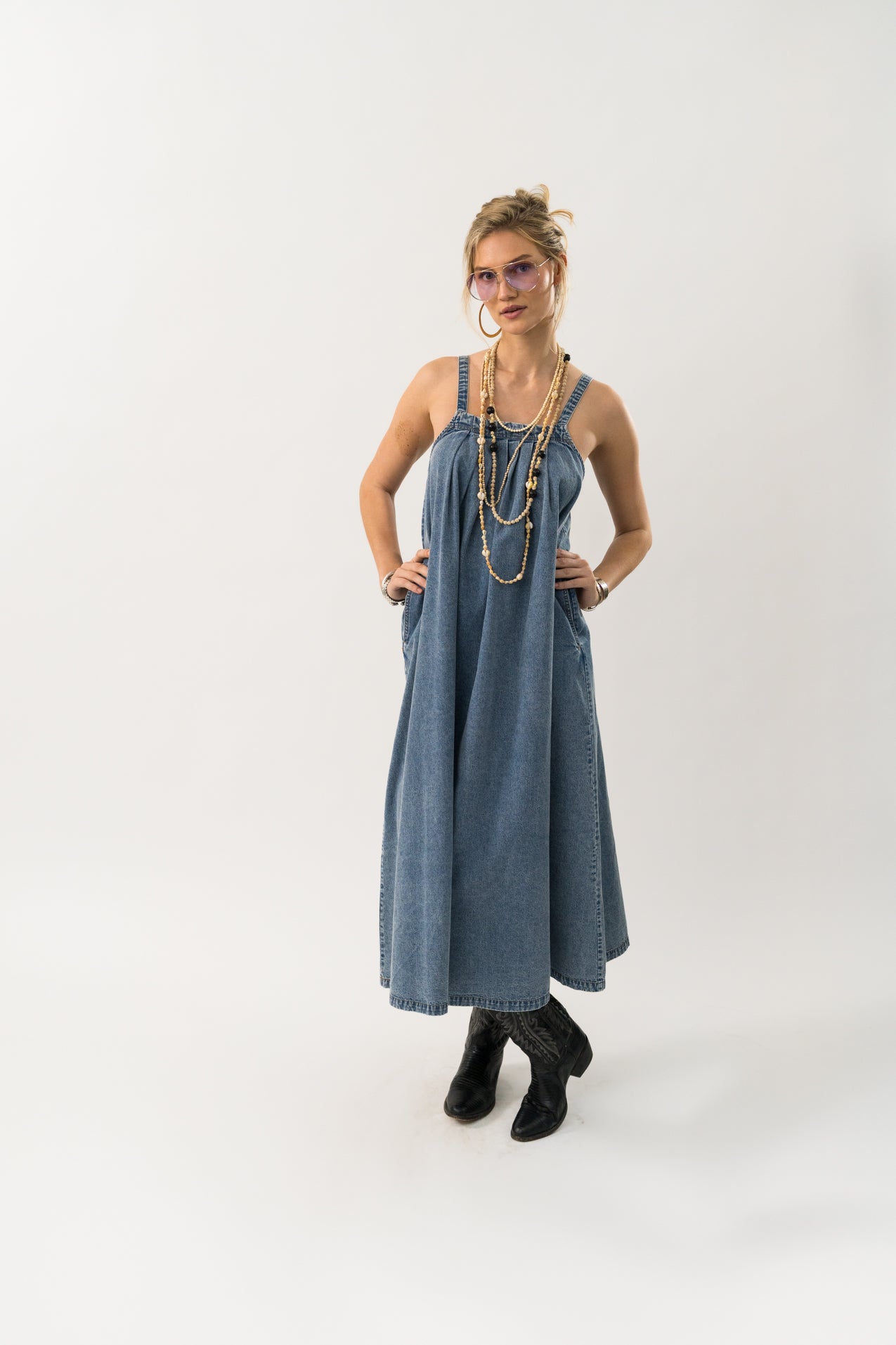 Lollys Laundry LungoLL Maxi Dress Dress 100 Washed Denim