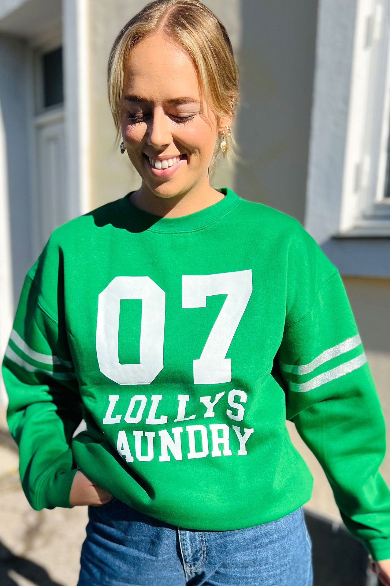 Lollys Laundry Madrid Sweat Shirt 40 Green