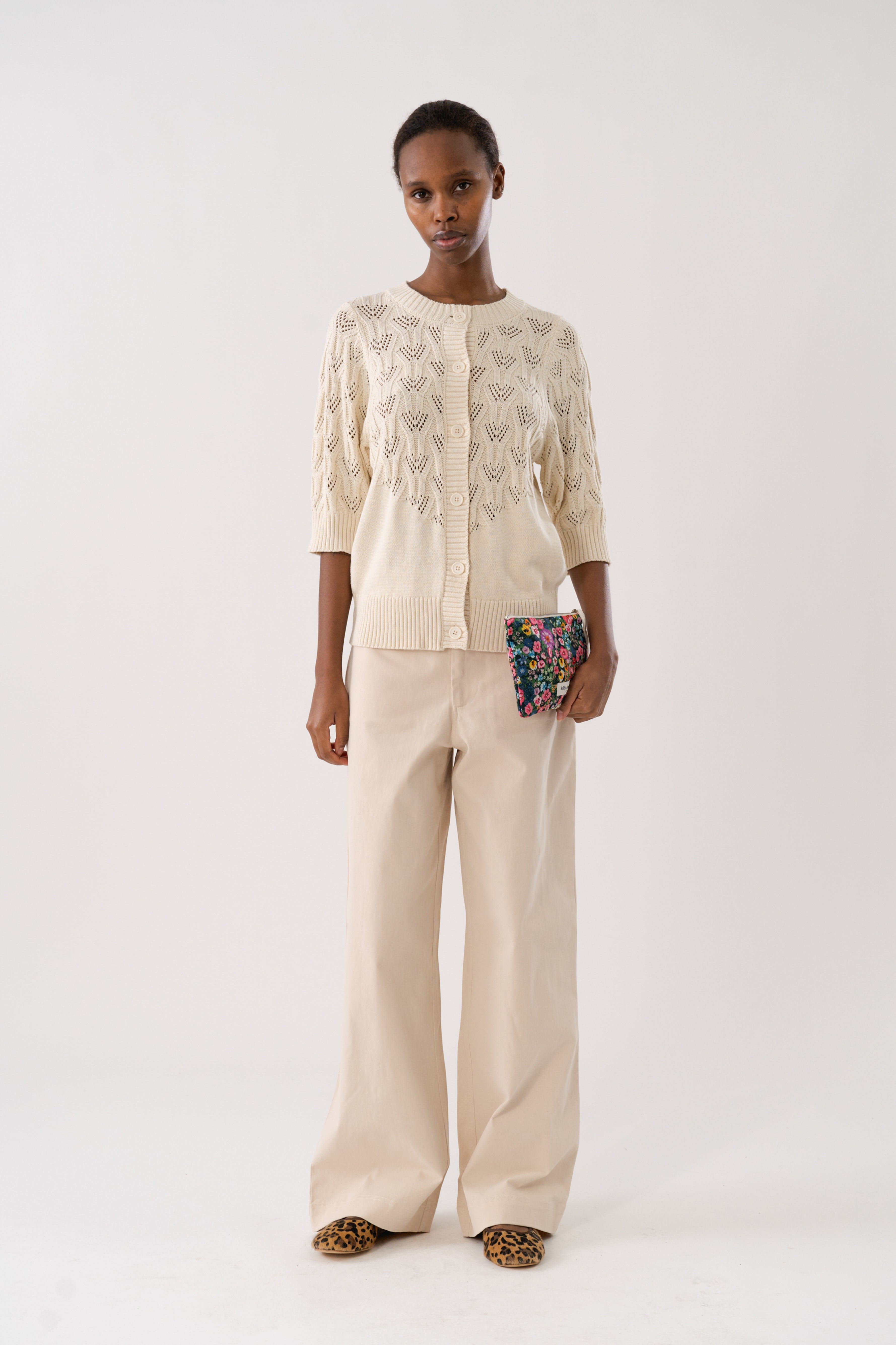 Lollys laundry paisley outlet cardigan creme