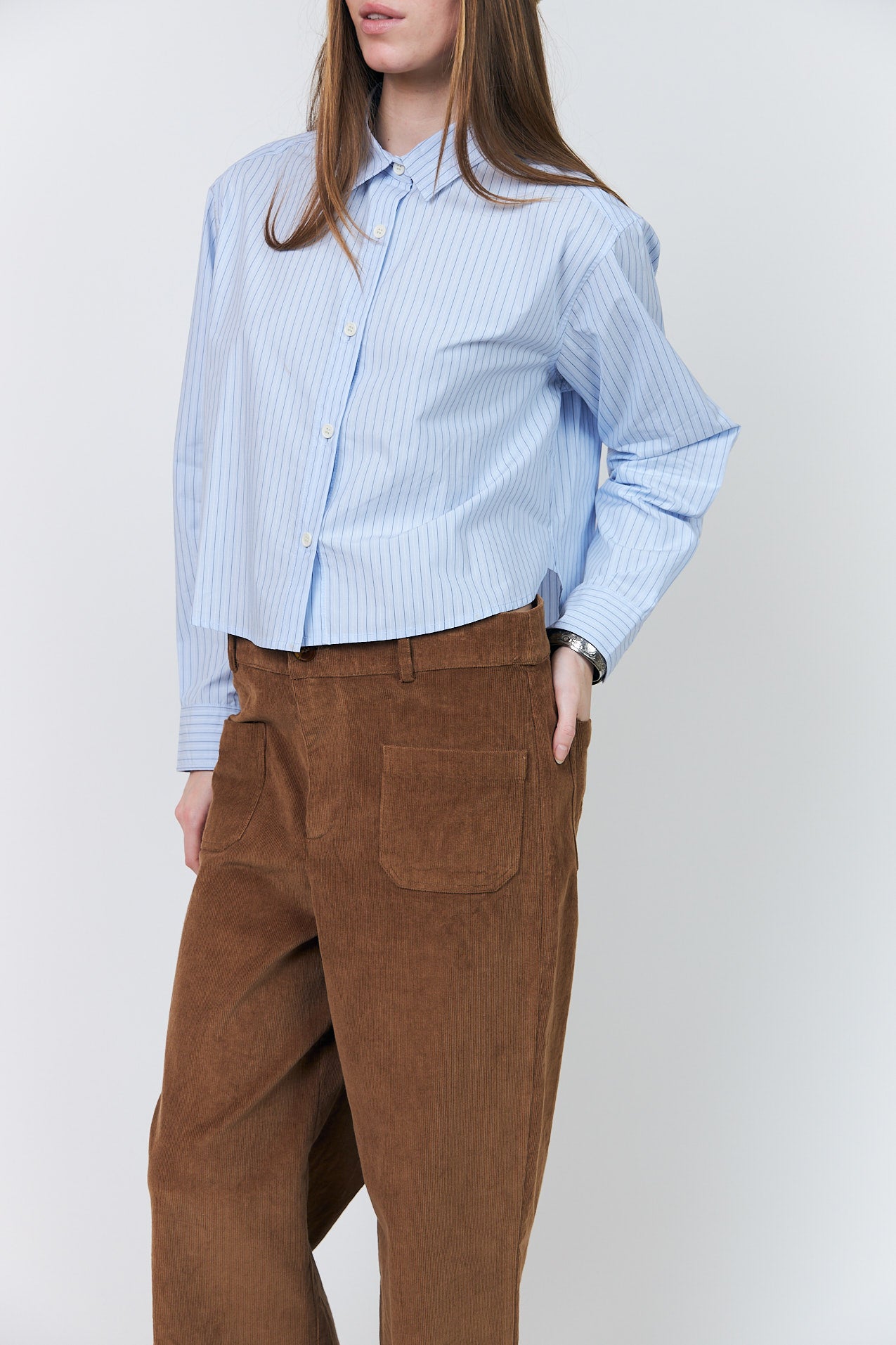 Lollys Laundry MarinaLL Cropped Shirt Shirt 22 Light Blue