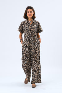 MathildeLL Jumpsuit SS - Leopard Print