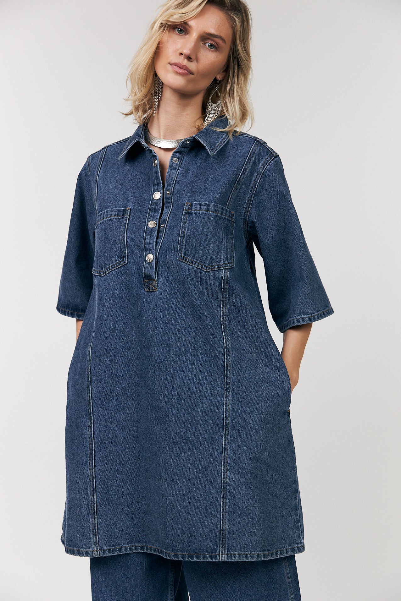 MolaLL Denim Dress - Blue