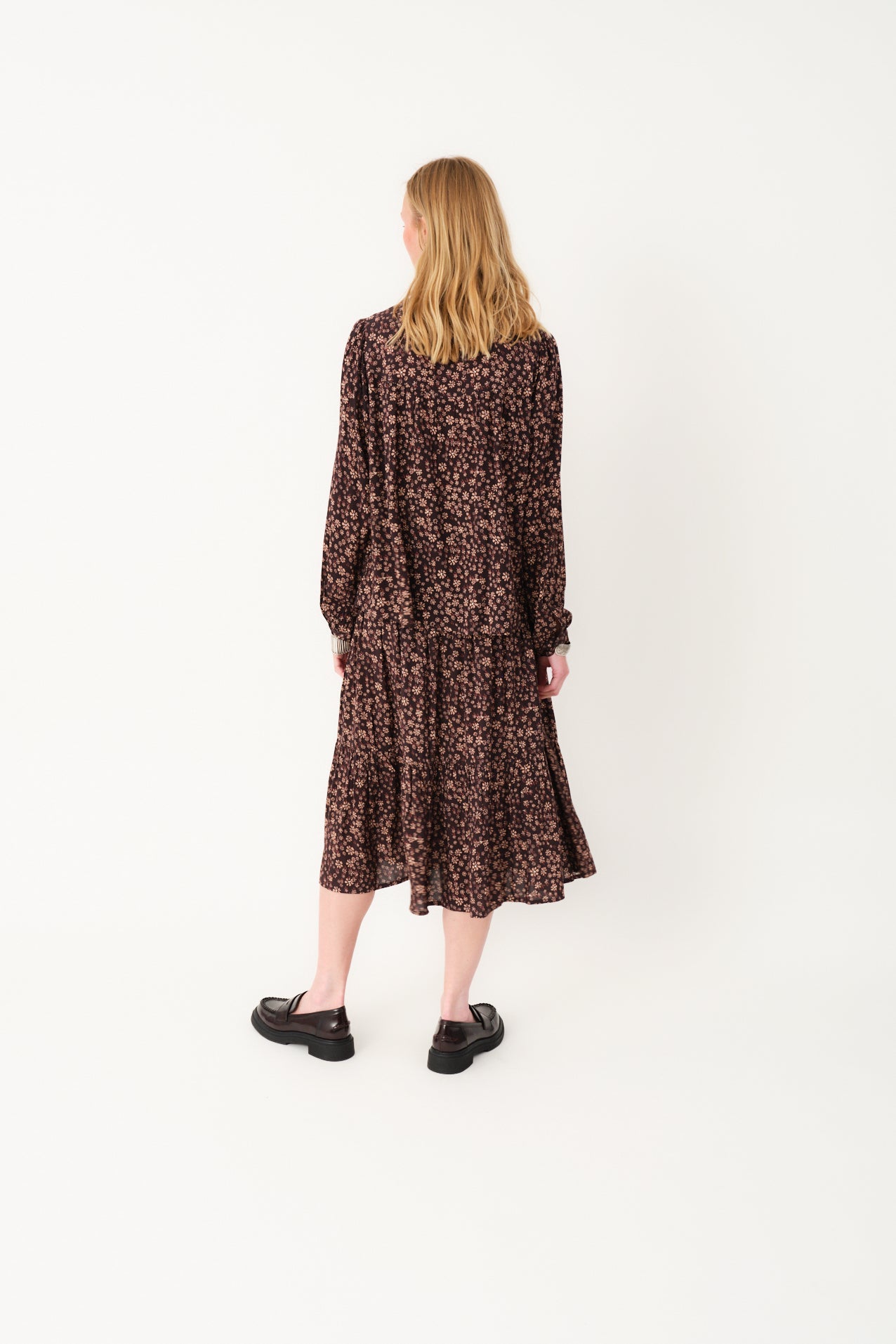 Lollys Laundry MorningLL Midi Skirt Skirt 87 Dark Mokka