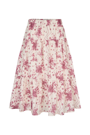 Lollys Laundry MorningLL Midi Skirt Skirt 74 74 Flower Print
