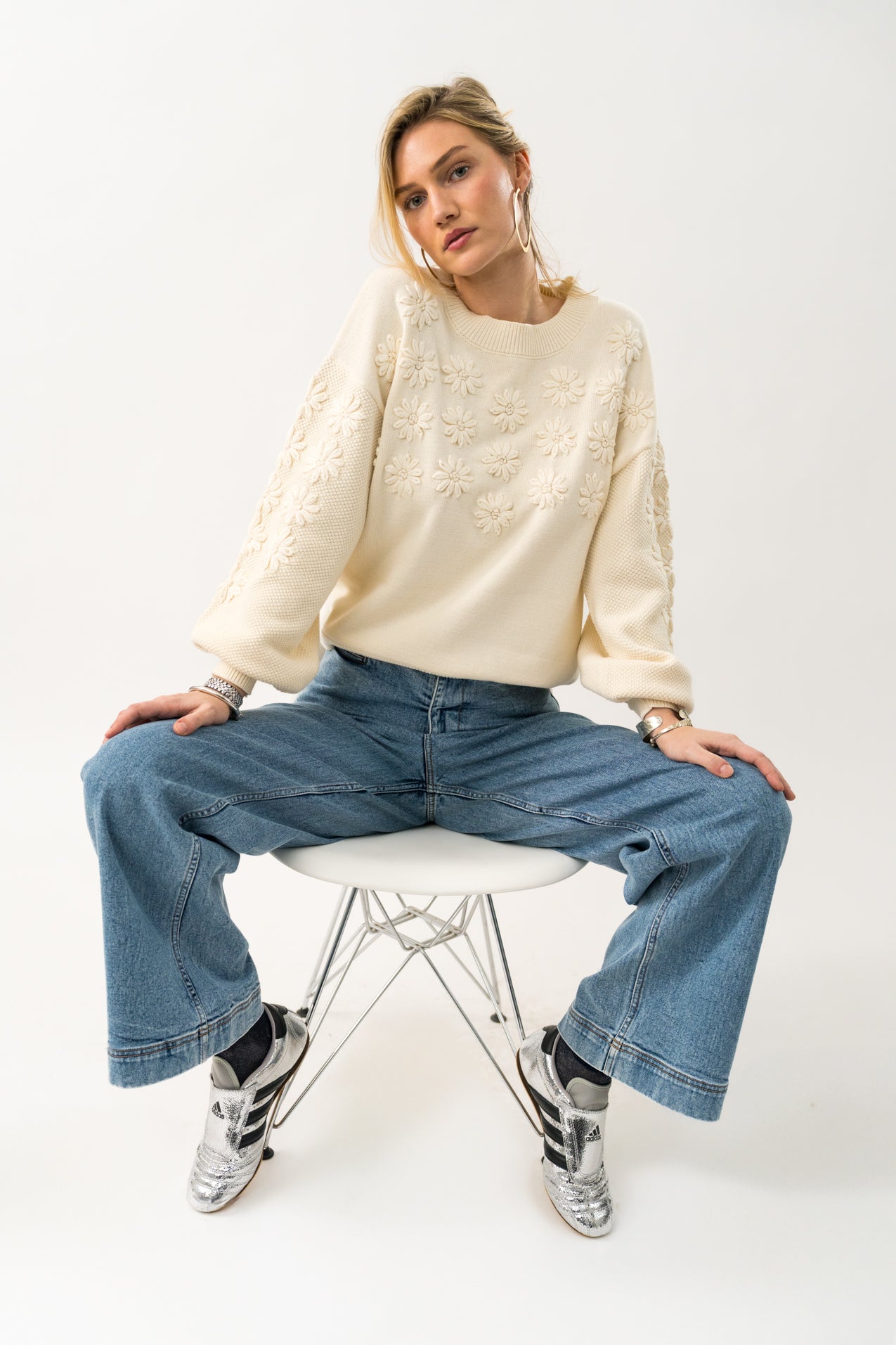 Lollys Laundry MusaLL Knit Jumper Jumper 02 Creme