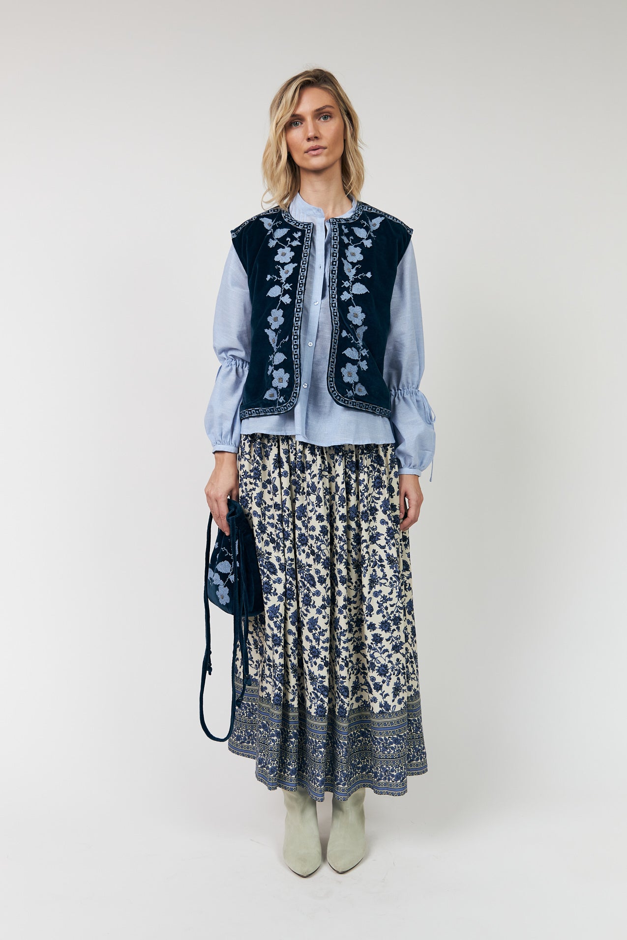 MyraLL Maxi Skirt - Blue