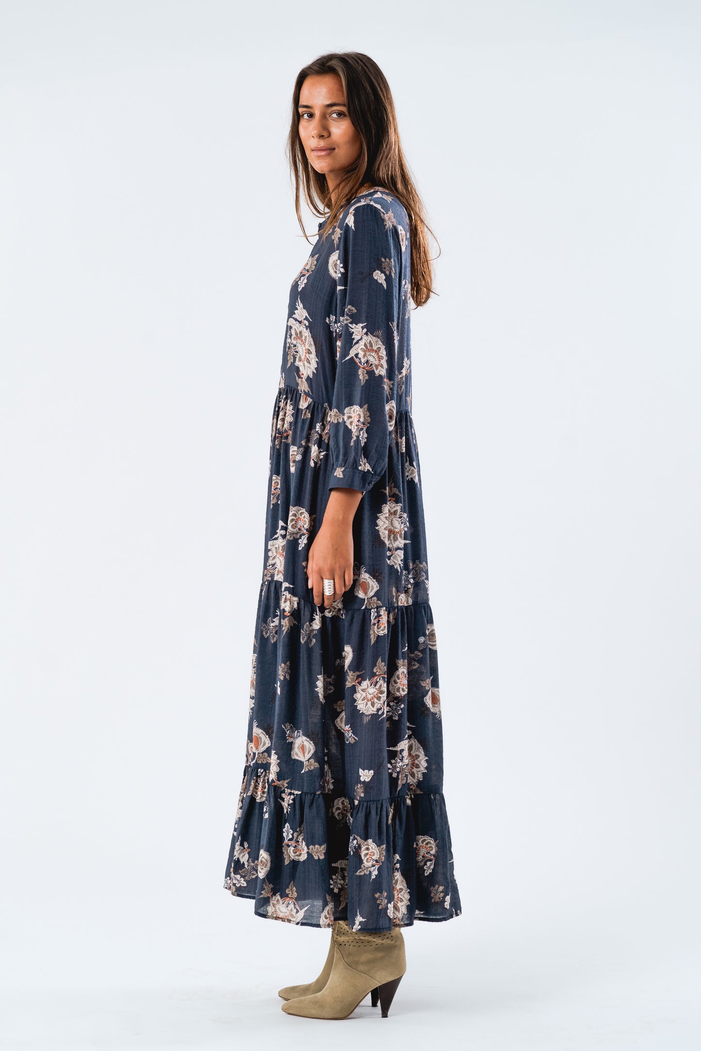 Lollys Laundry NeeLL Maxi Dress LS Dress 23 Dark Blue