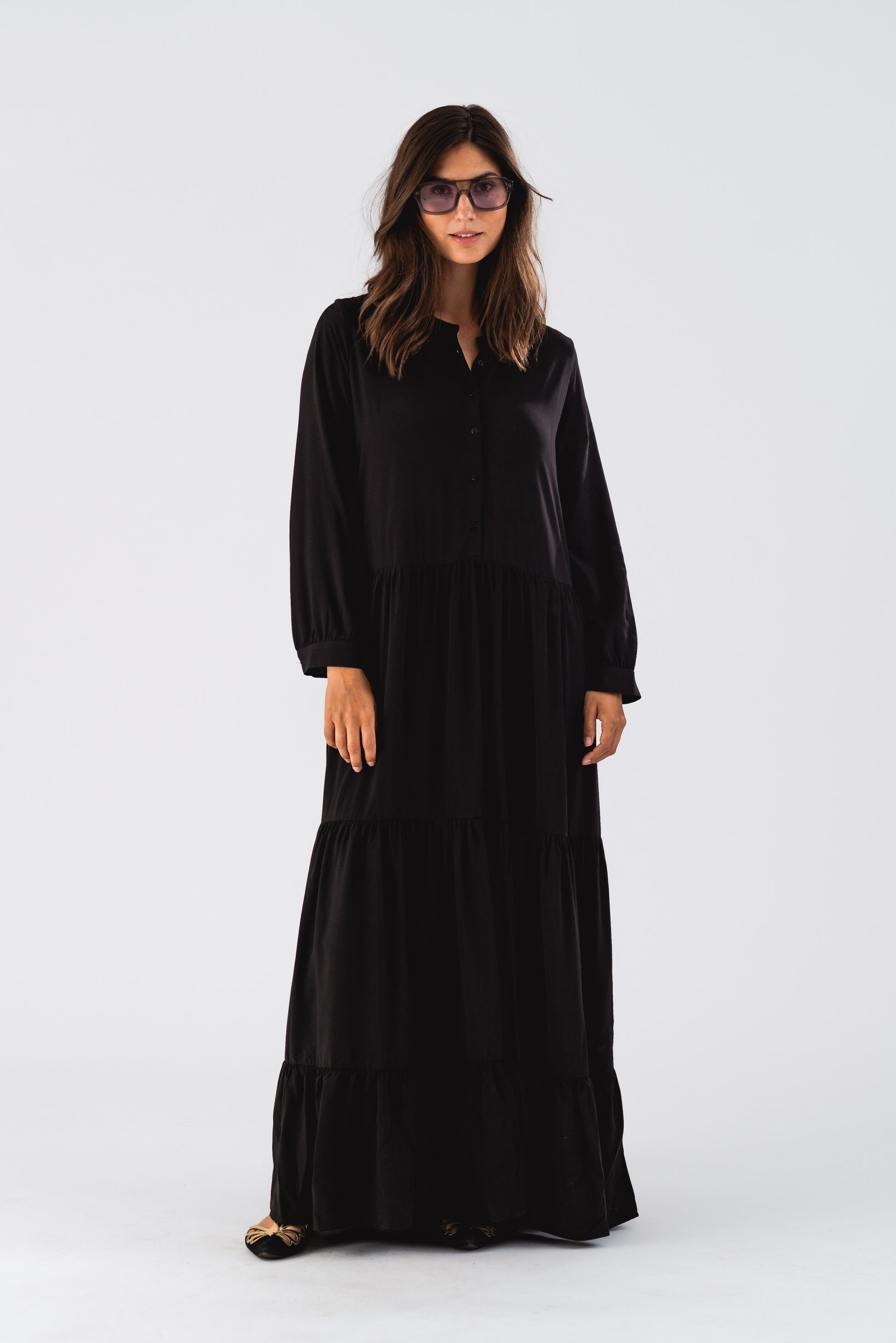 Lollys Laundry NeeLL Maxi Dress LS Dress 99 Black