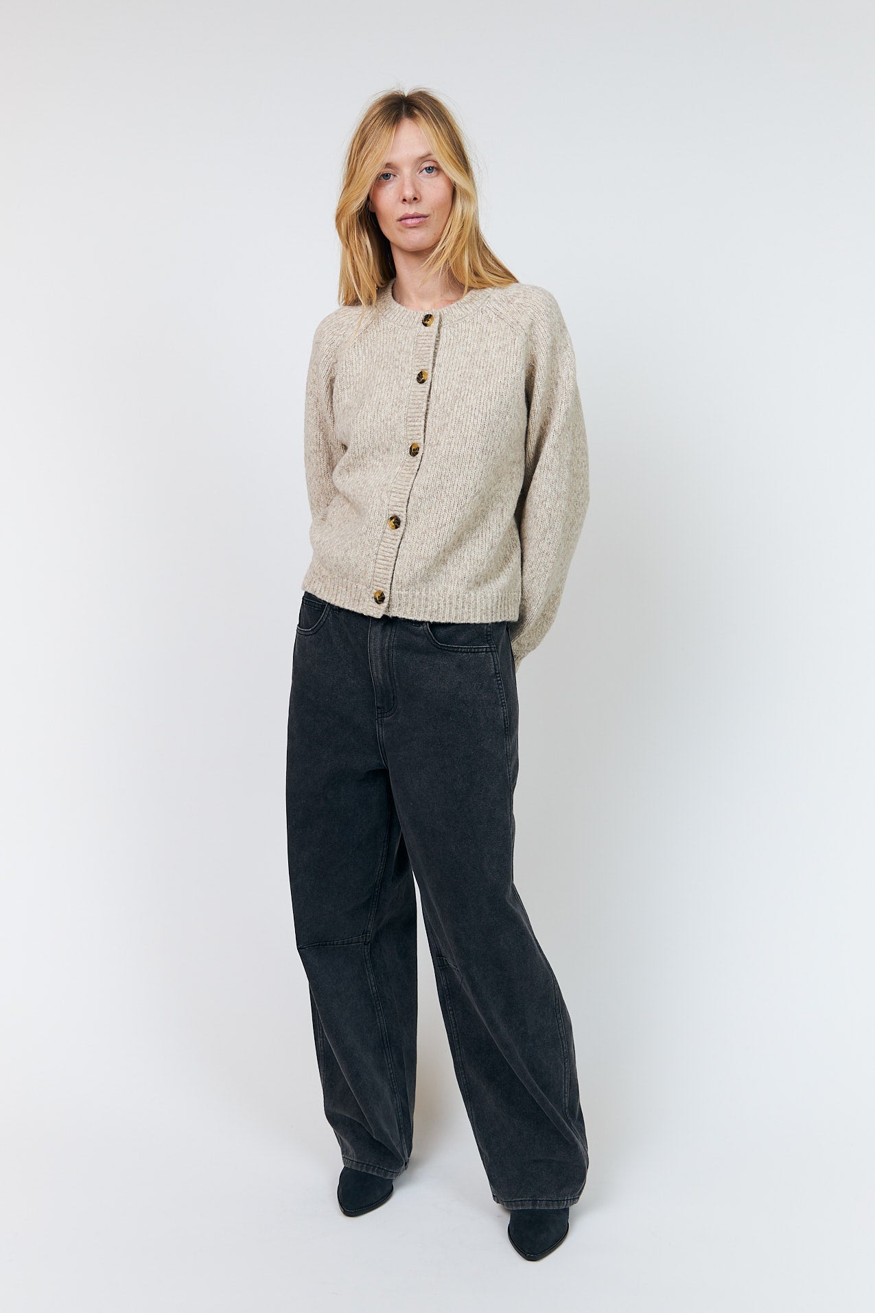 Lollys Laundry NovaLL Knit Cardigan Cardigan 02 Creme