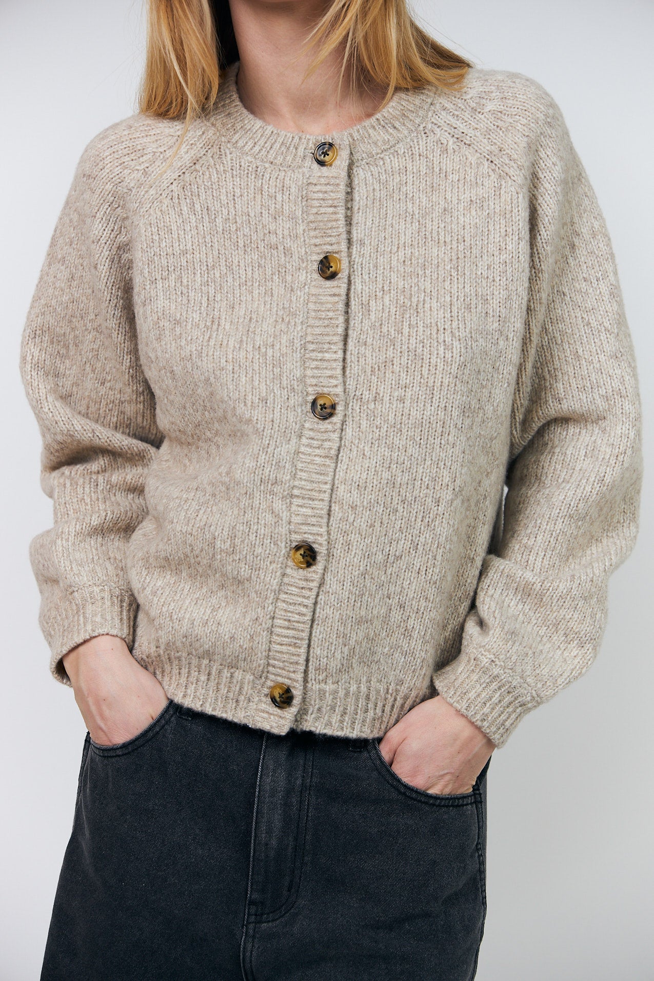 Lollys Laundry NovaLL Knit Cardigan Cardigan 02 Creme