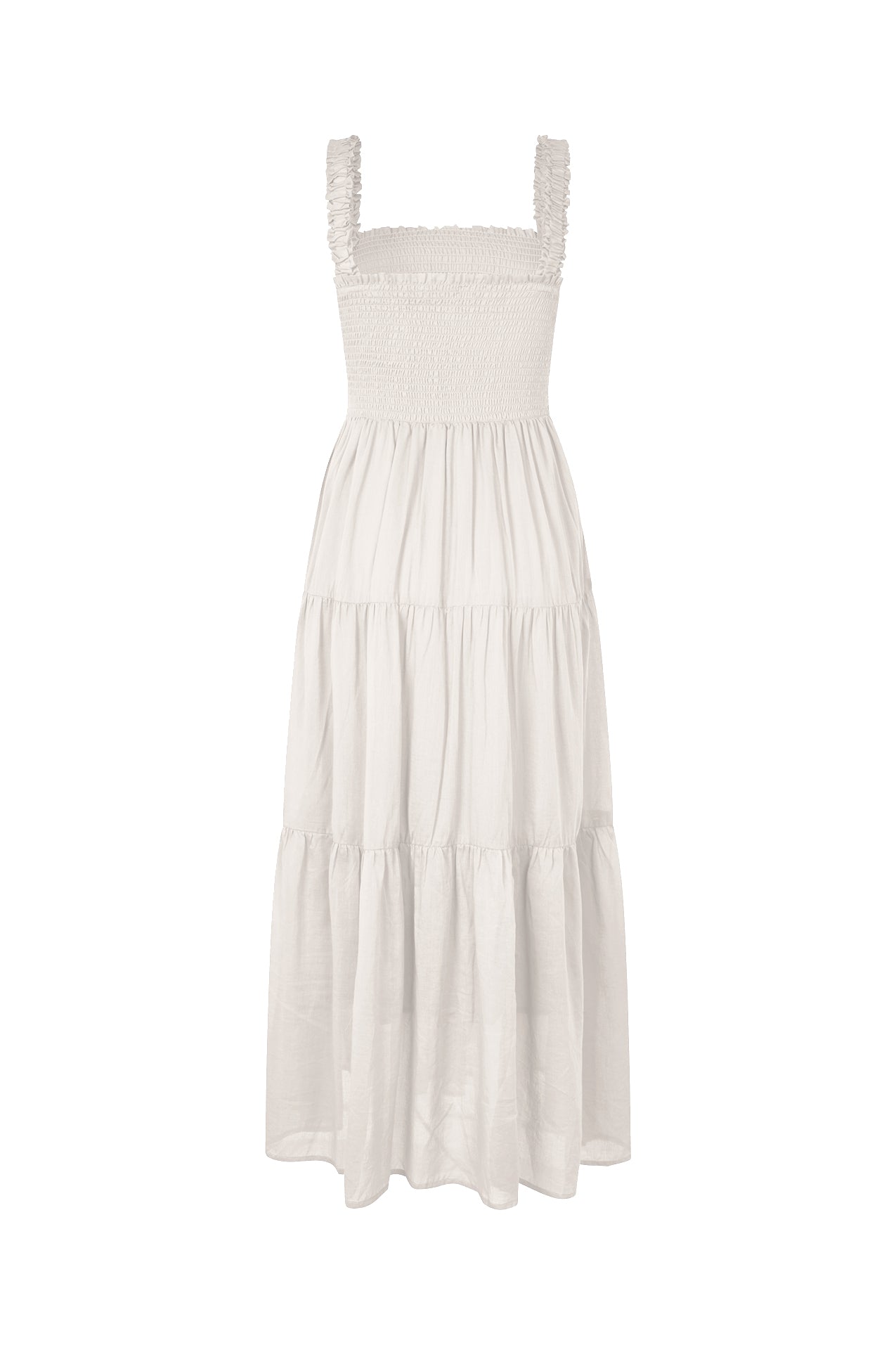 Lollys Laundry NudaLL Maxi Dress SL Dress 02 Creme