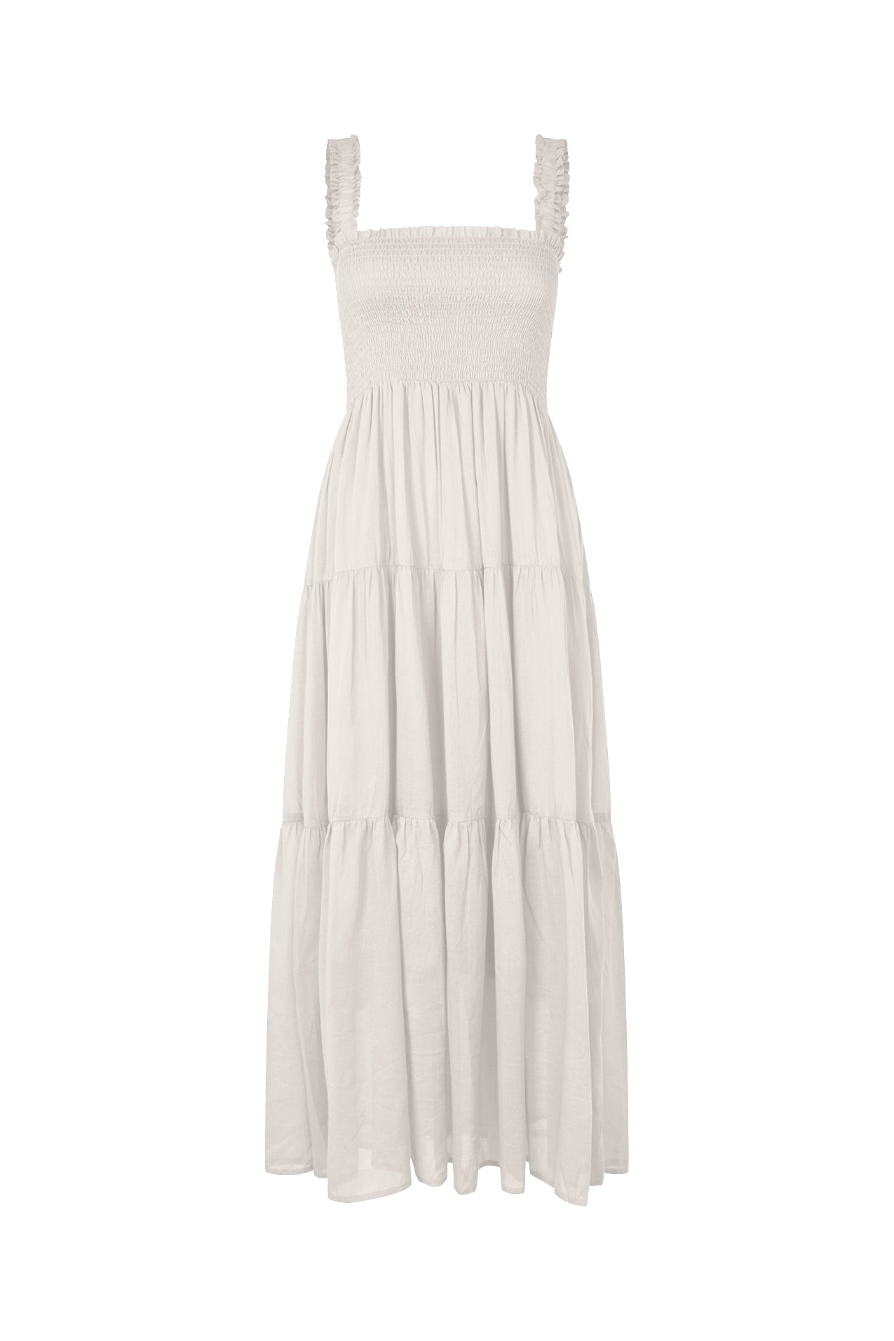 Lollys Laundry NudaLL Maxi Dress SL Dress 02 Creme