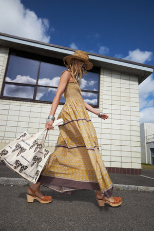 Lollys Laundry NudaLL Maxi Dress SL Dress 57 Mustard