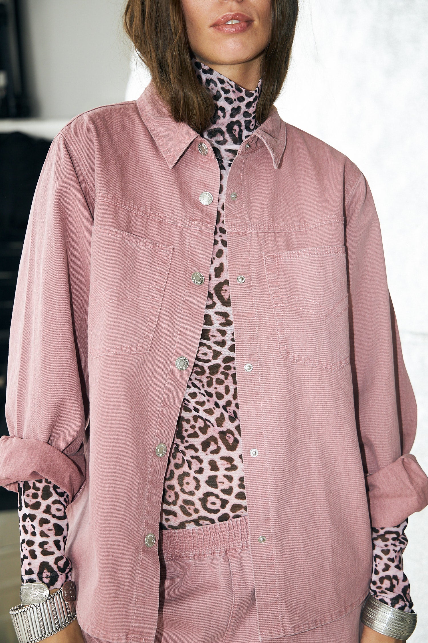 OrieLL Turtleneck Blouse - Pink