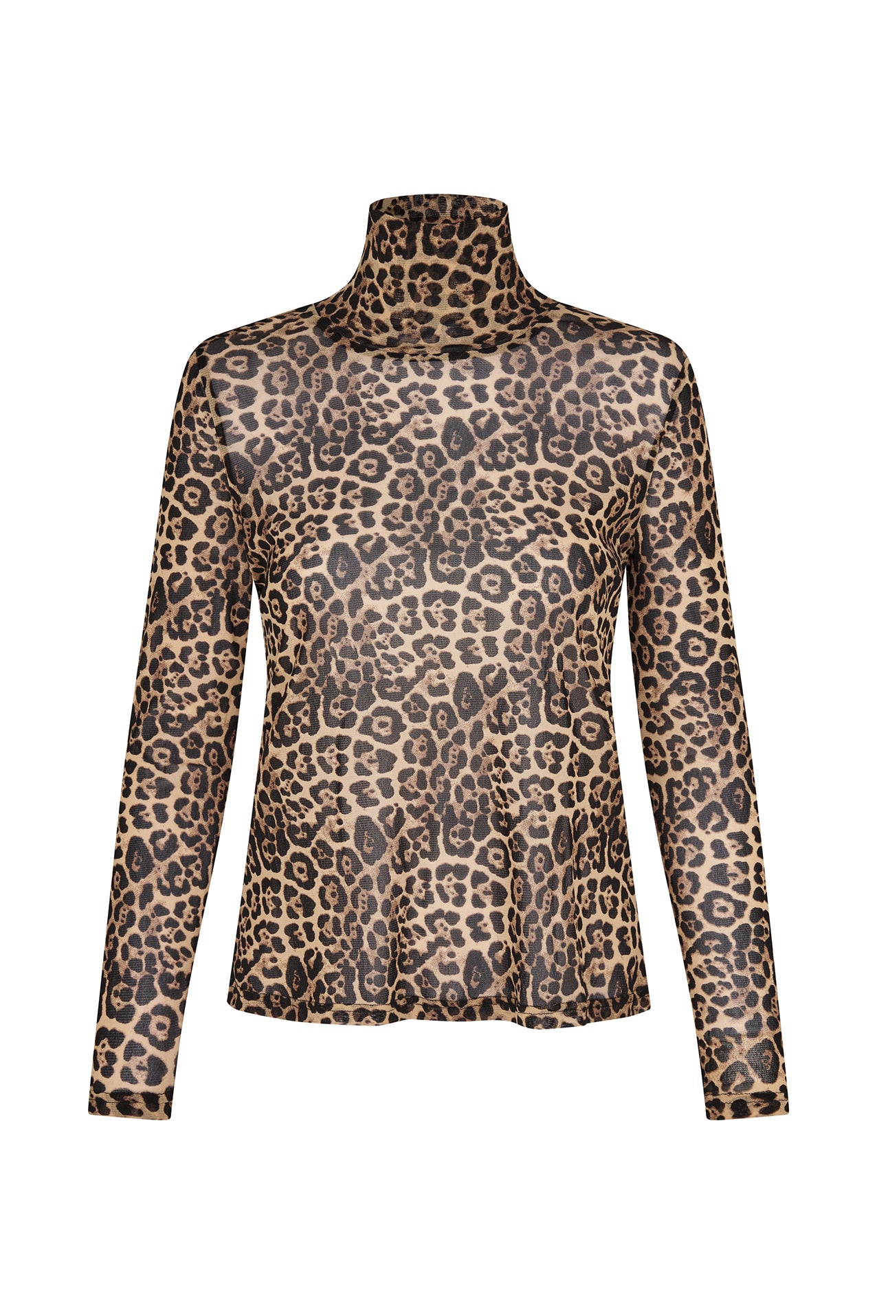 OrieLL Turtleneck Blouse - Leopard Print