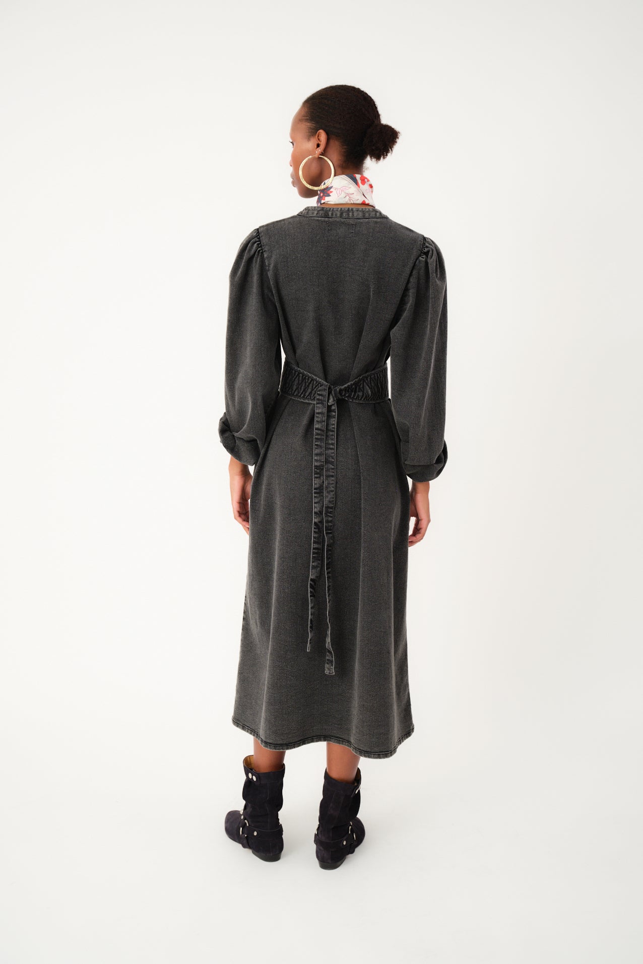 Lollys Laundry ParisLL Midi Dress Dress 18 Washed Black