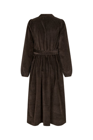 Lollys Laundry ParisLL Midi Dress LS Clothes  87 Dark Mokka