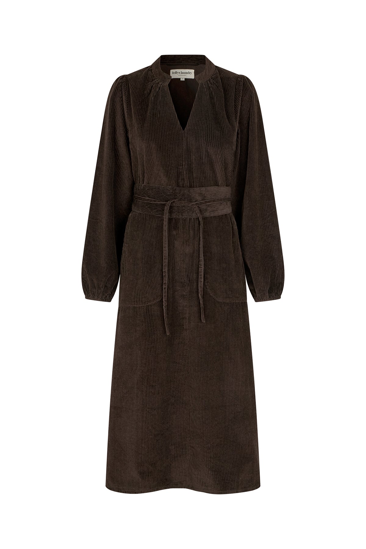 Lollys Laundry ParisLL Midi Dress LS Clothes  87 Dark Mokka