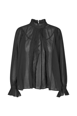 Lollys Laundry PresleyLL Blouse Shirt 18 Washed Black
