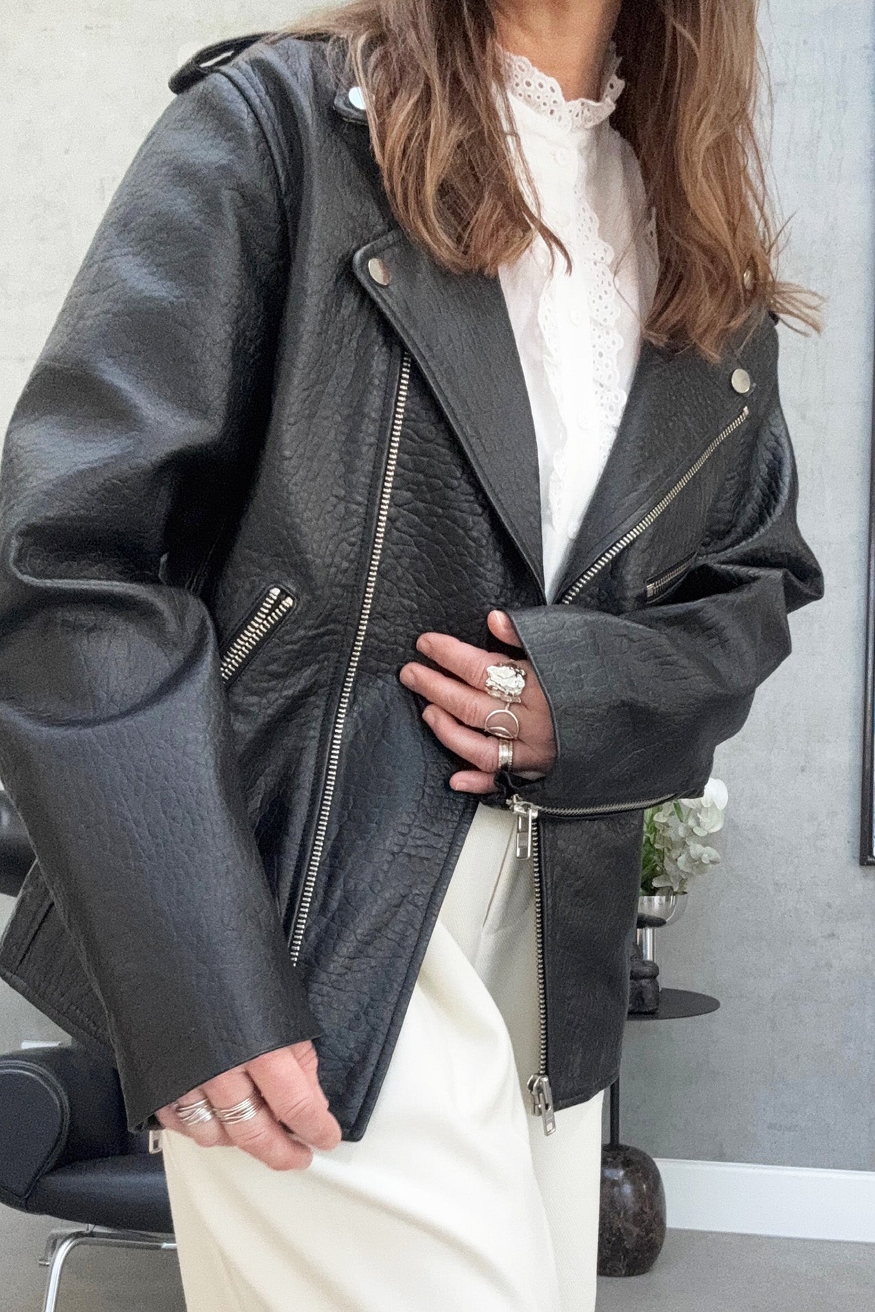 RayLL Leather Jacket - Black