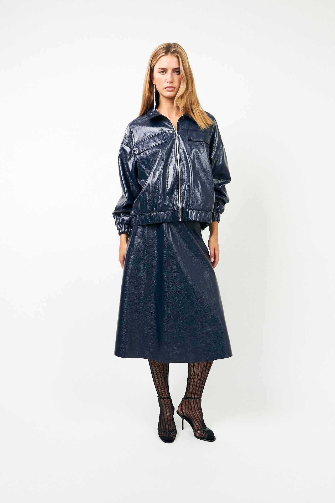 RoLL Midi Skirt - Dark Blue