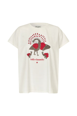 Lollys Laundry RomaLL T-Shirt Peacock T-shirt 01 White