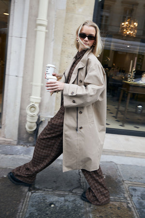 Lollys Laundry RussiLL long Coat Outerwear 08 08 Beige