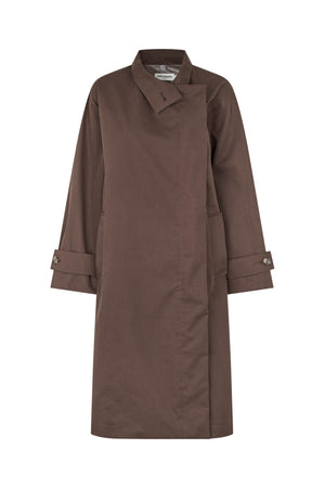 Lollys Laundry RussiLL long Coat Outerwear 87 Dark Mokka