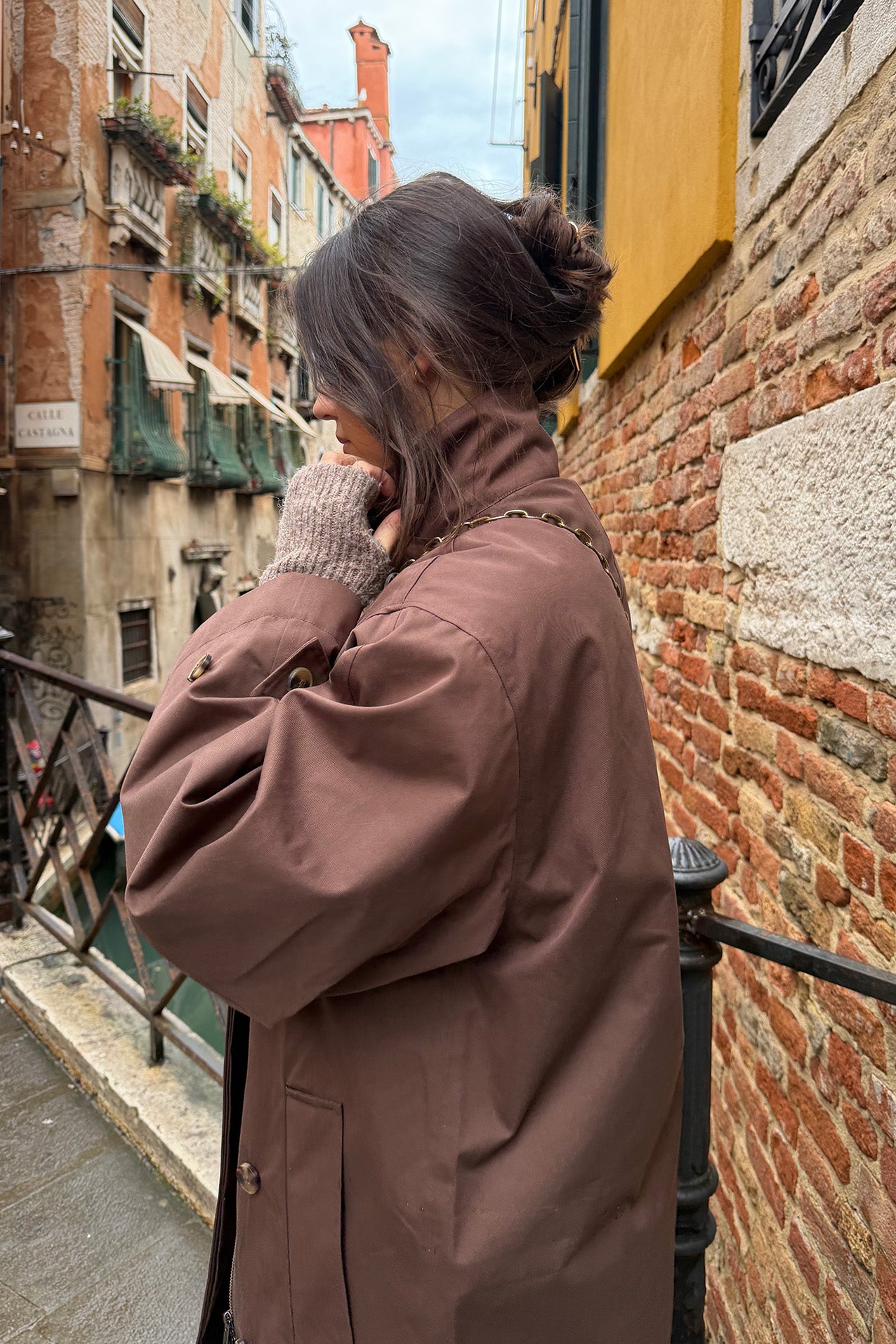 RussiLL Coat - Exclusive waterproof coat dark brown | Lollys Laundry