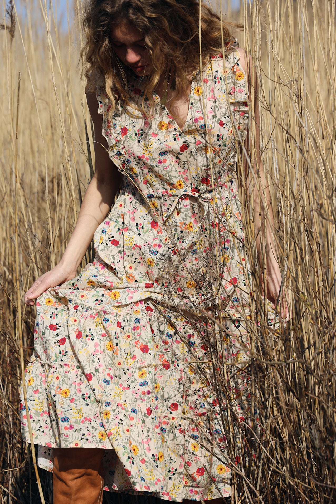 SamoLL Midi Dress - Flower Print