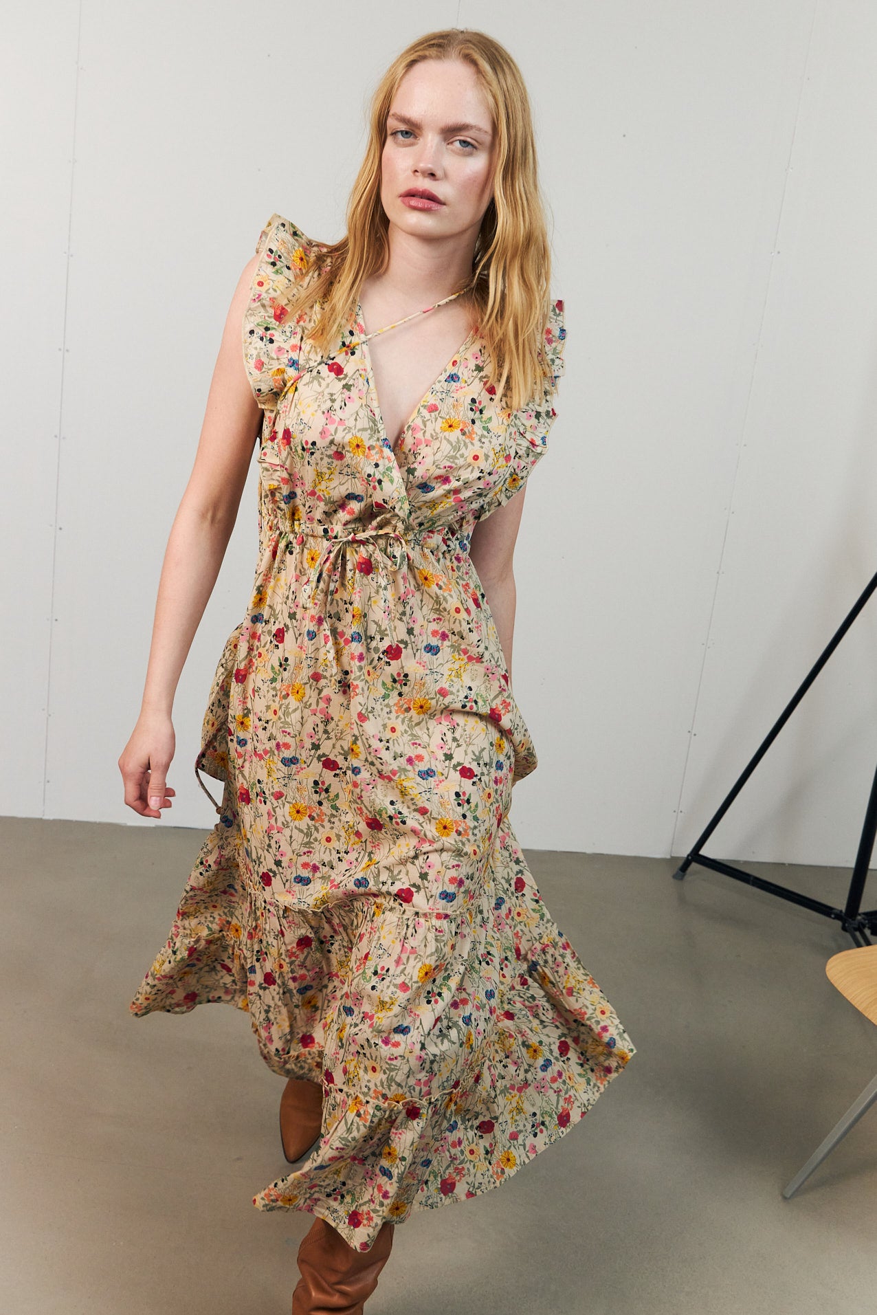 SamoLL Midi Dress - Flower Print