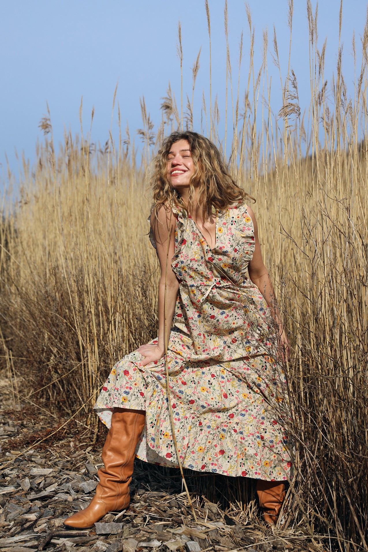 SamoLL Midi Dress - Flower Print