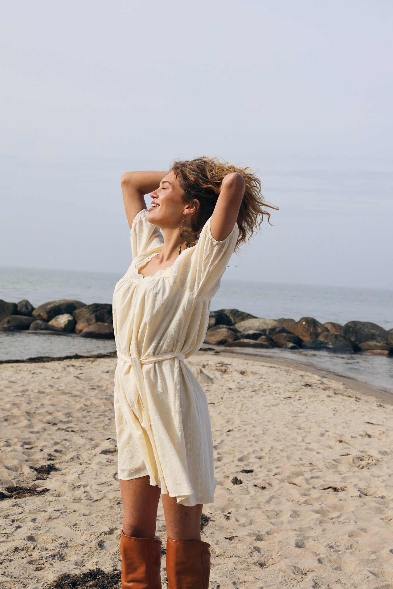 SasharLL Short Dress - Creme