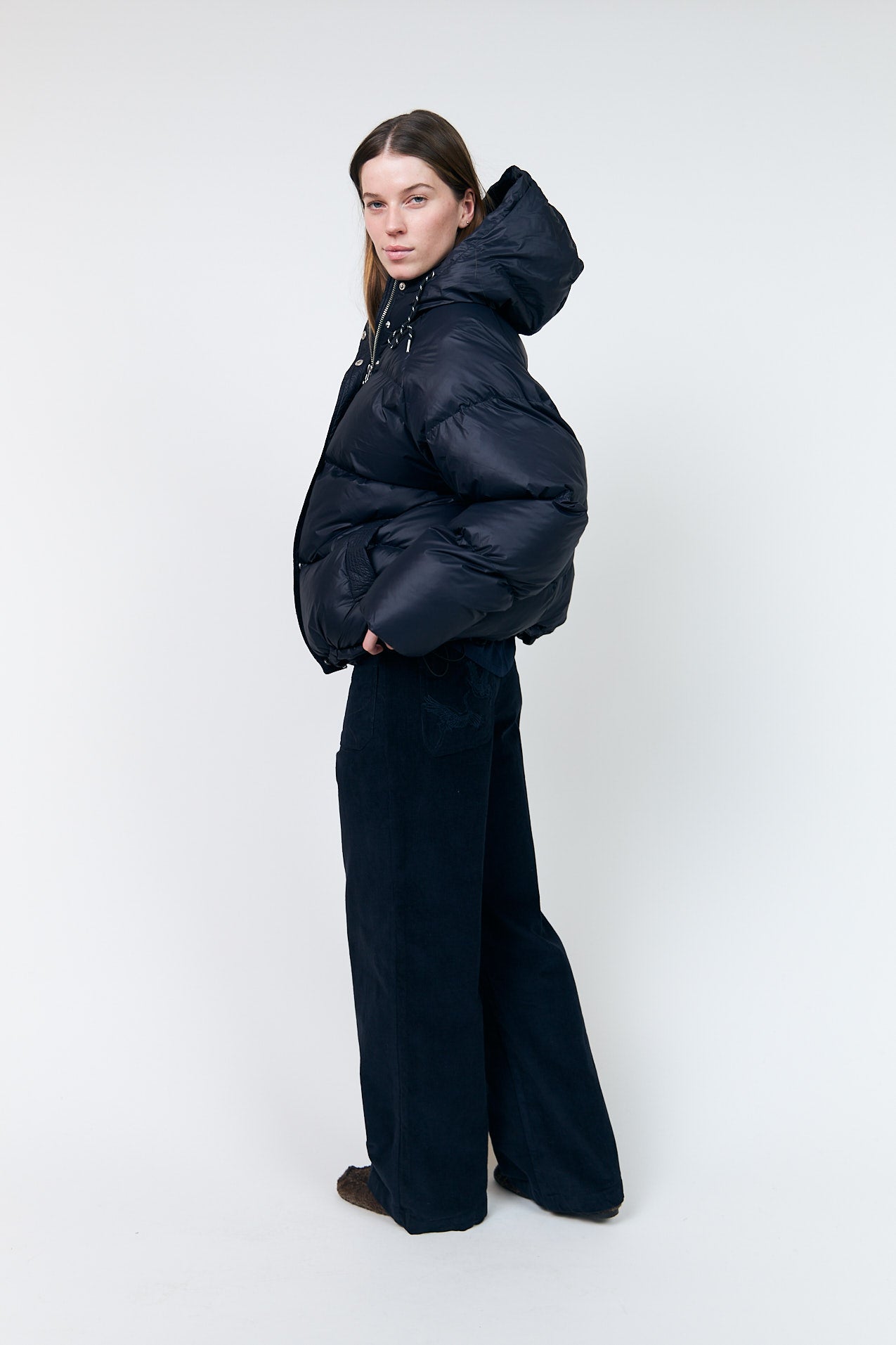 ShelbyLL Matte Puffer Jacket in Navy | Lollys Laundry