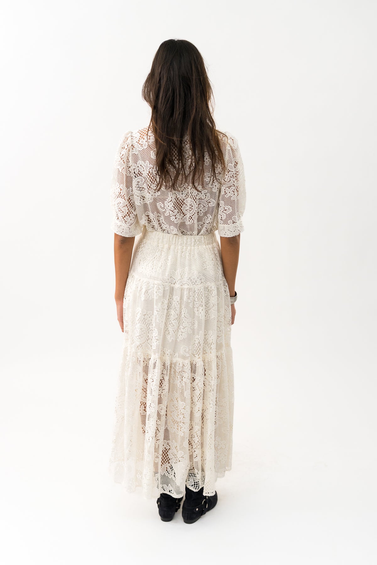 Lollys Laundry SunsetLL Maxi Skirt Skirt 02 Creme