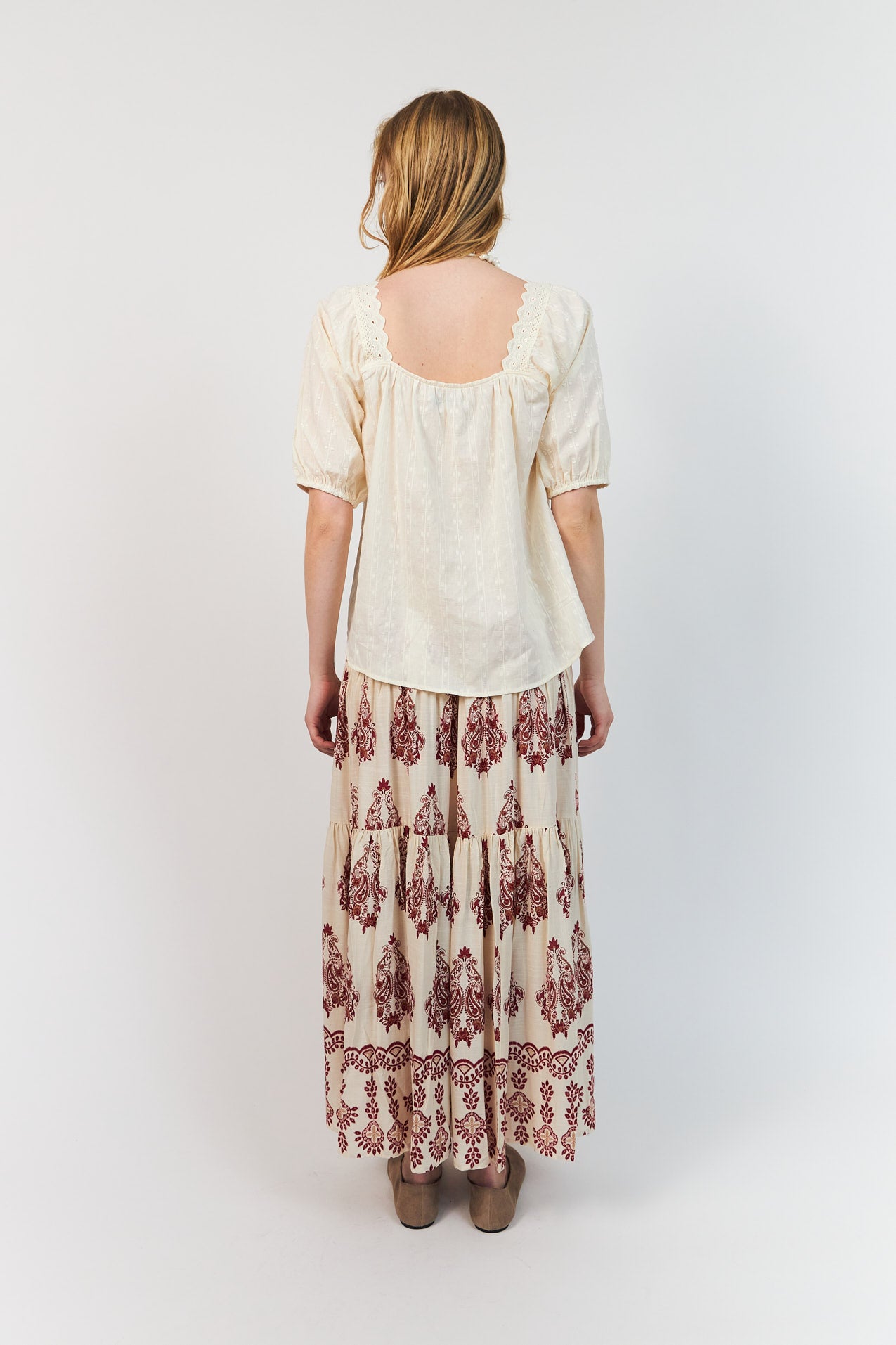 SunsetLL Maxi Skirt - Creme