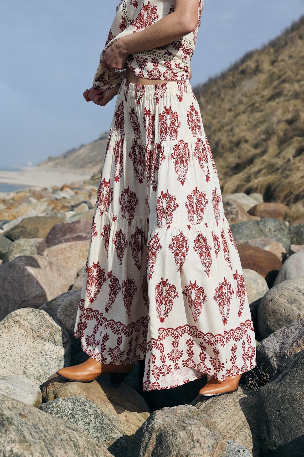 Lollys Laundry SunsetLL Maxi Skirt Skirt 02 Creme