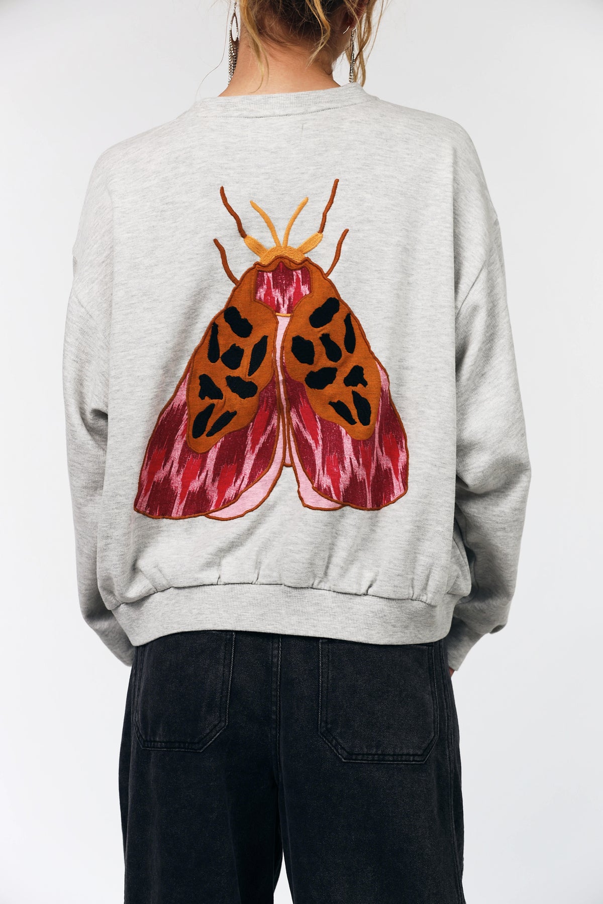 Lollys Laundry SydneyLL Butterfly Sweatshirt Sweatshirt  13 Light Grey Melange