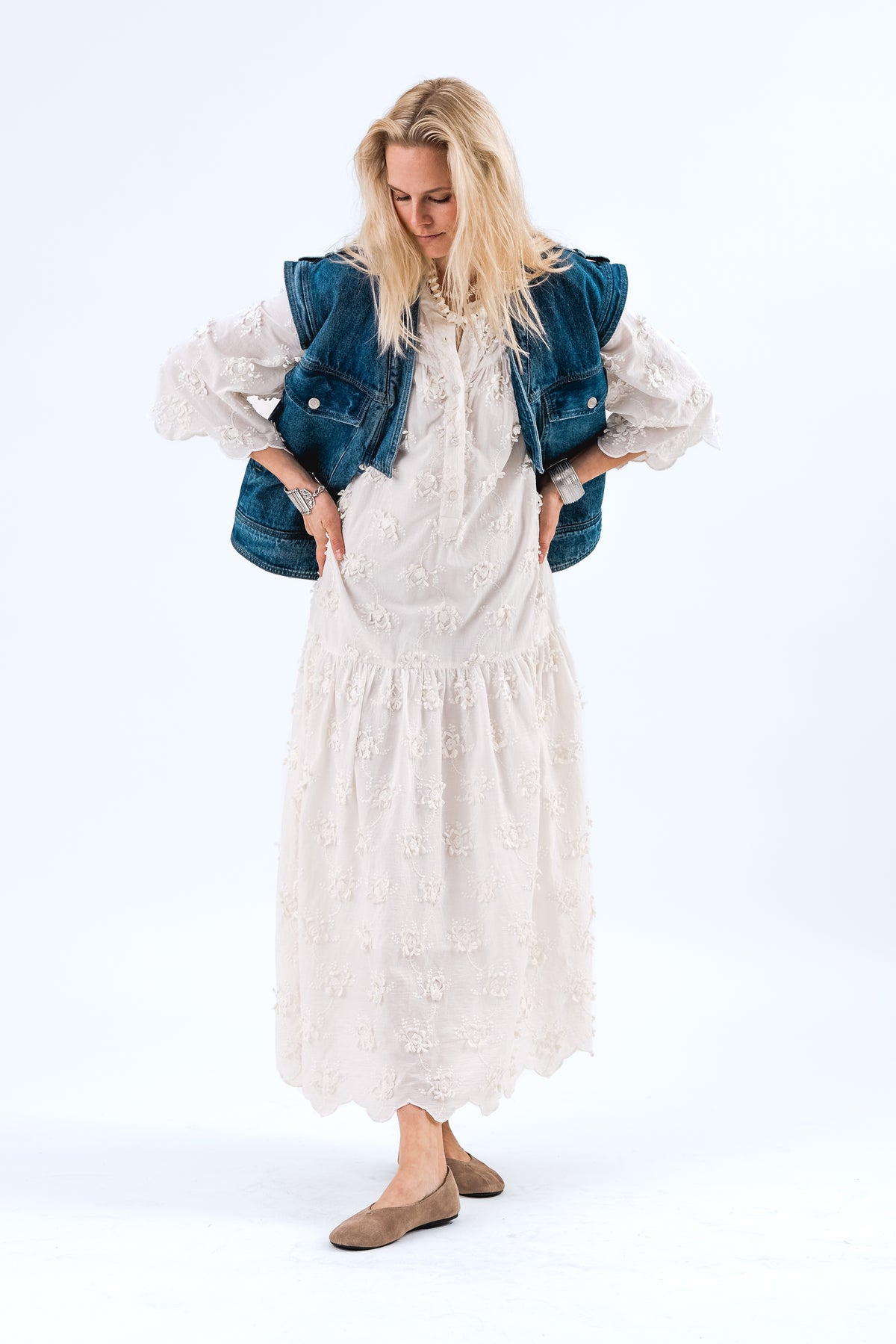 TimorLL Midi Dress - Creme