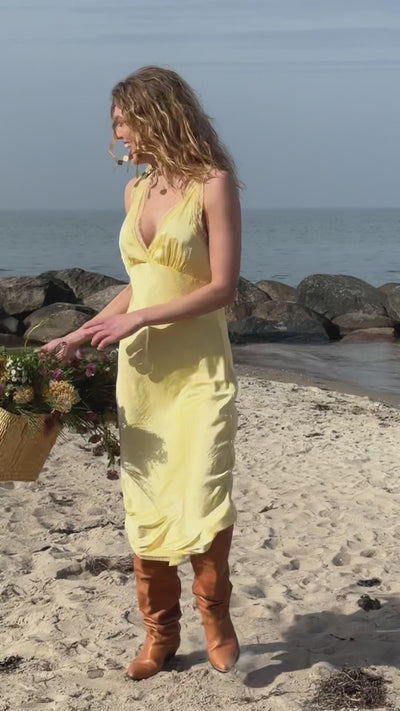 Lollys Laundry ClariLL Midi Dress Dress 93 Light Yellow