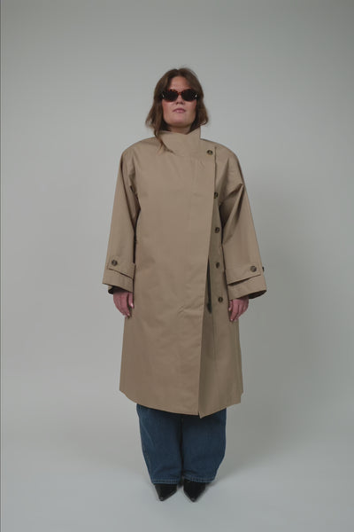 RussiLL Coat - Exclusive waterproof coat dark brown | Lollys Laundry