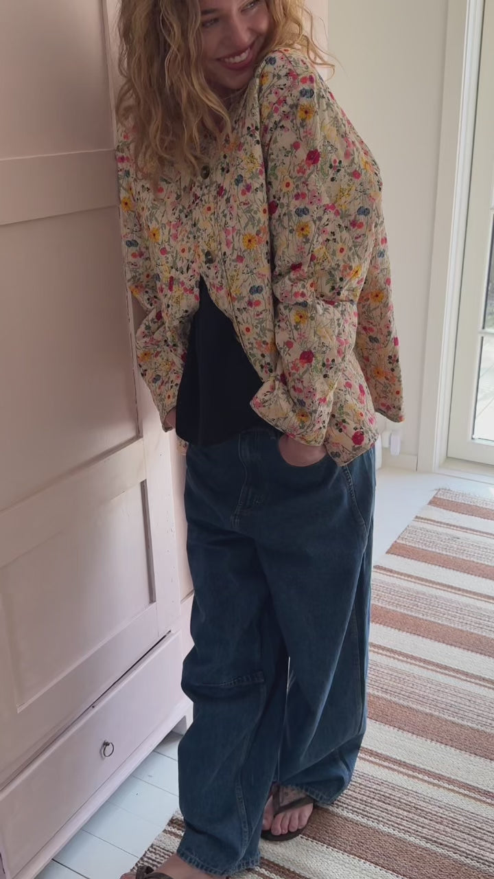 LilyLL quilted jacket with floral print | Lollys Laundry
