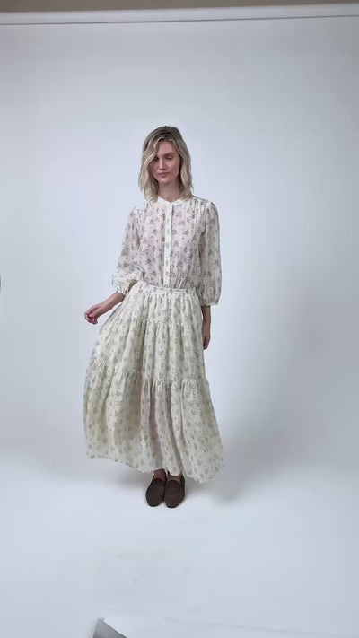 Lollys Laundry SunsetLL Maxi Skirt Skirt 02 02 Creme