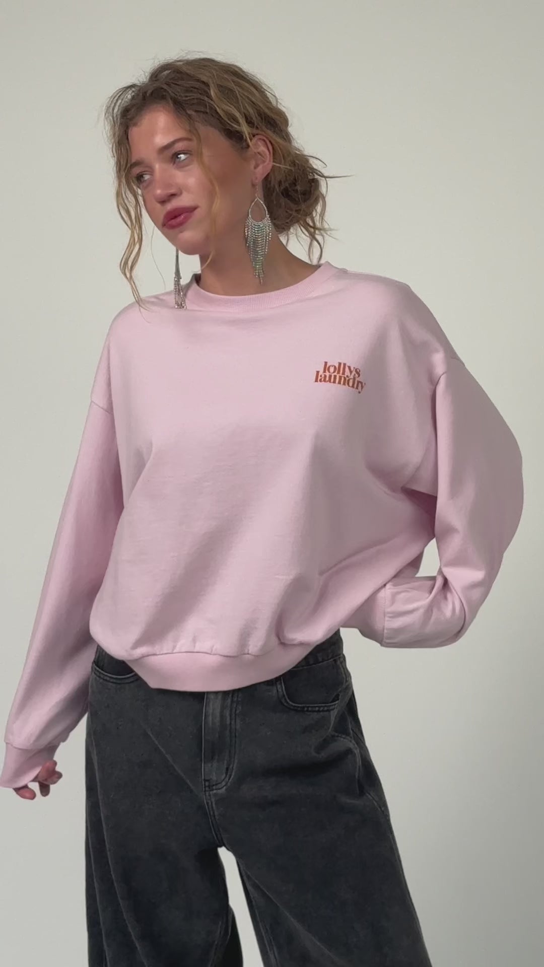 Lollys Laundry SydneyLL Butterfly Sweatshirt Sweatshirt  84 Light Pink